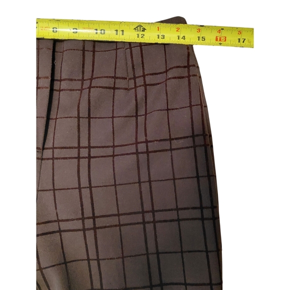 Talbots Women's Brown Checkered Trousers - Picture 3 of 7